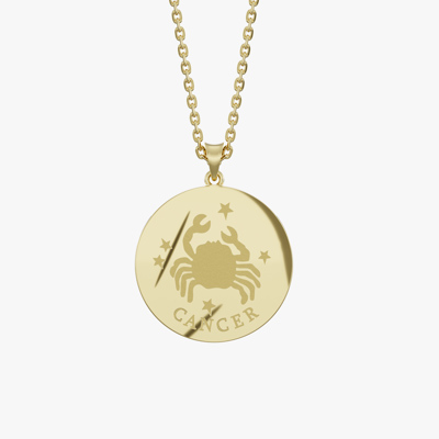 Cancer Birth Month Gold Pendant